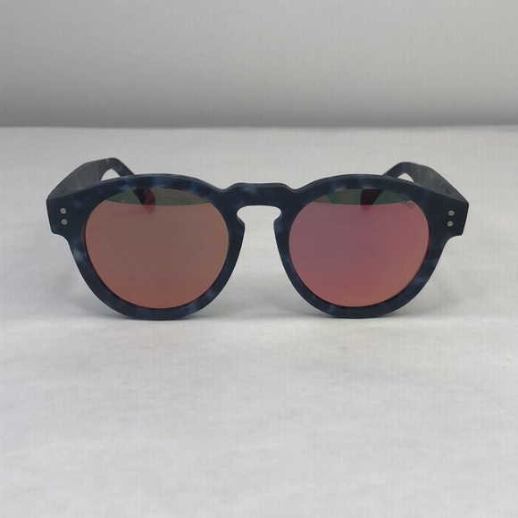KOMONO Clement Matte Indigo Demi Sunglasses (NEW) round blue